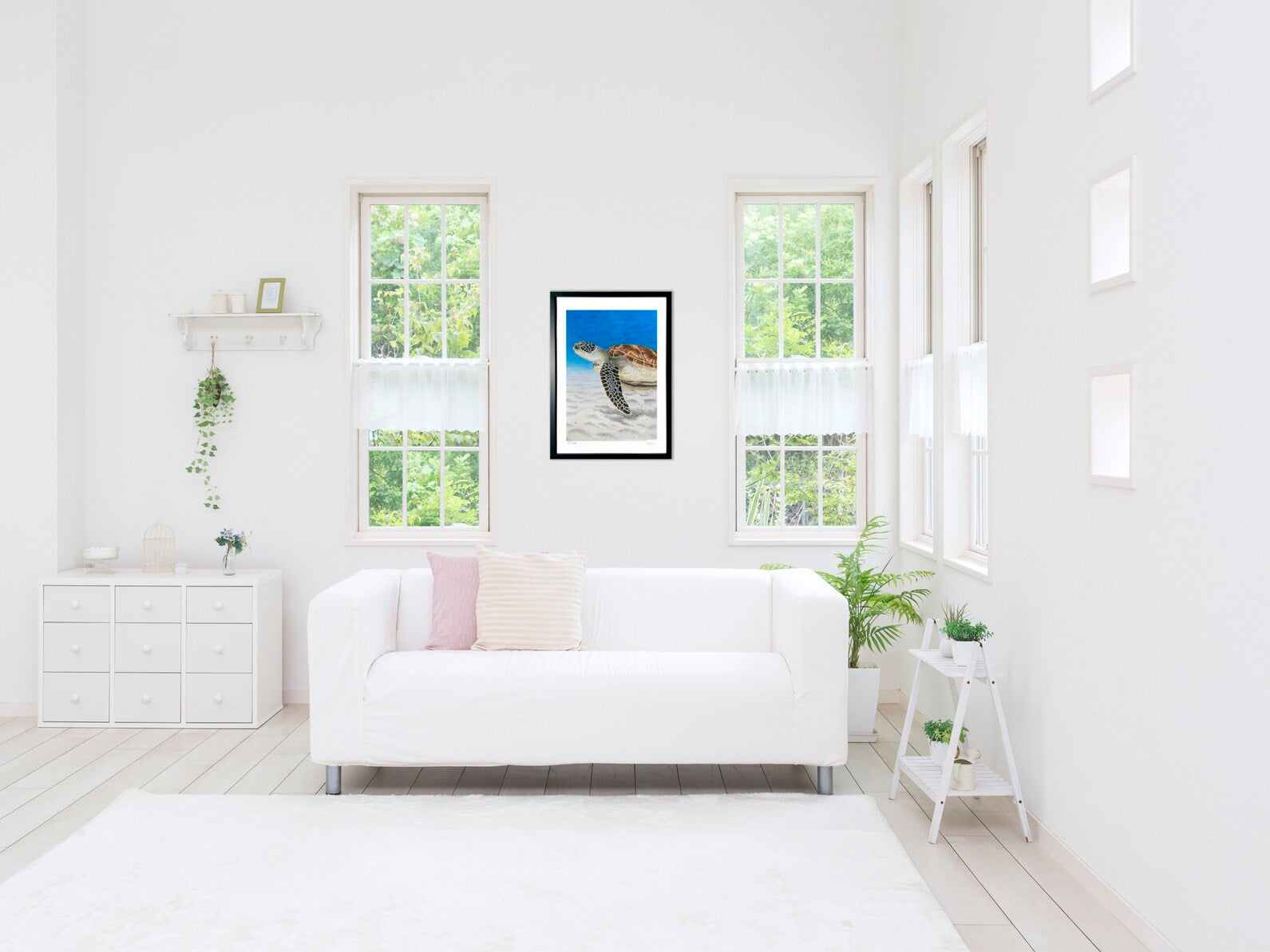 色鉛筆画 海亀 – 絵画や壁飾り販売｜風景投稿販売あゆわら(R)