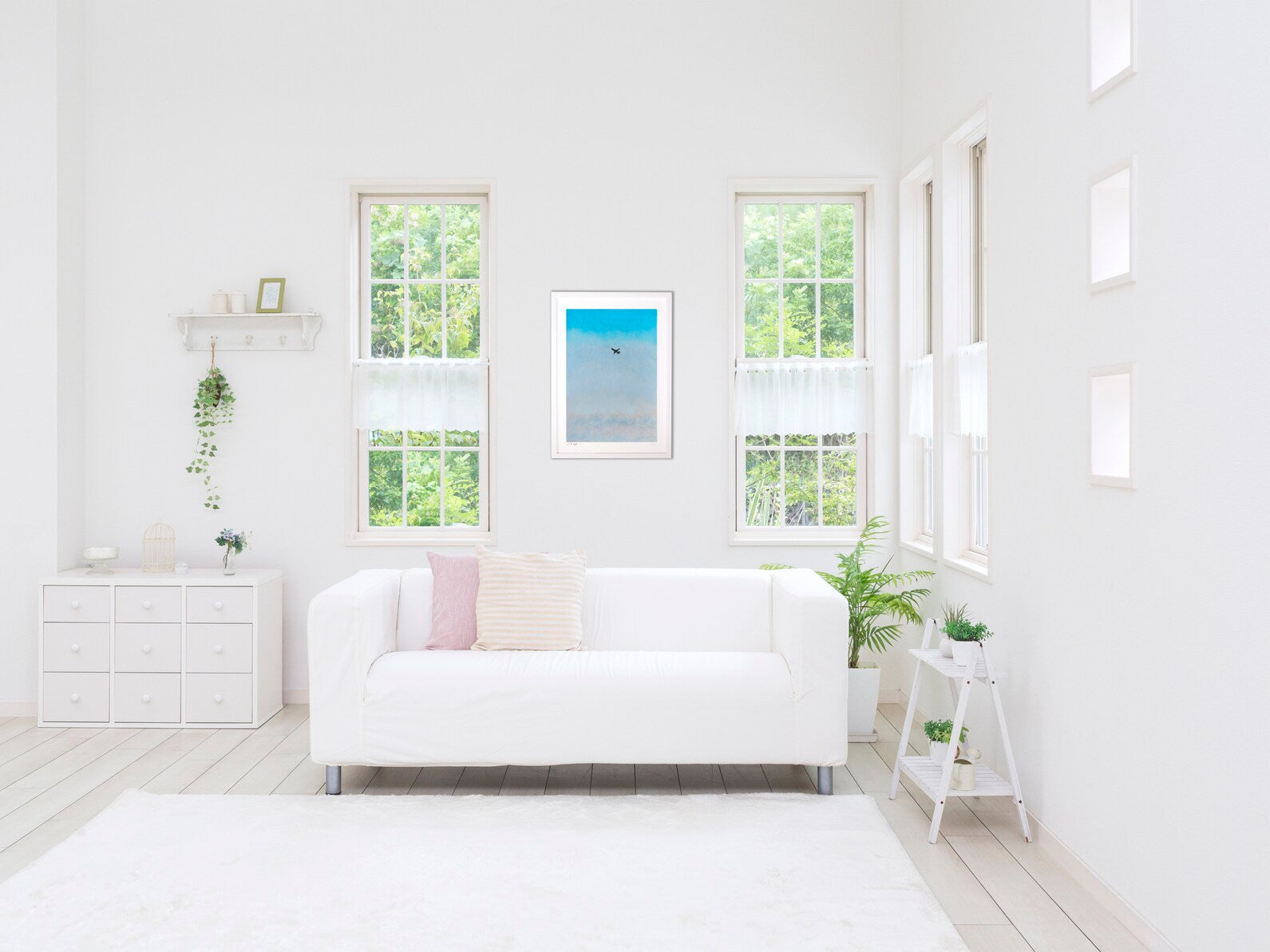 オイルパステル画 飛行機(縦) – 絵画や壁飾り販売｜風景投稿販売あゆ