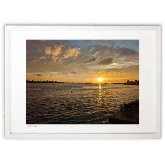 台湾　淡水の夕暮れ