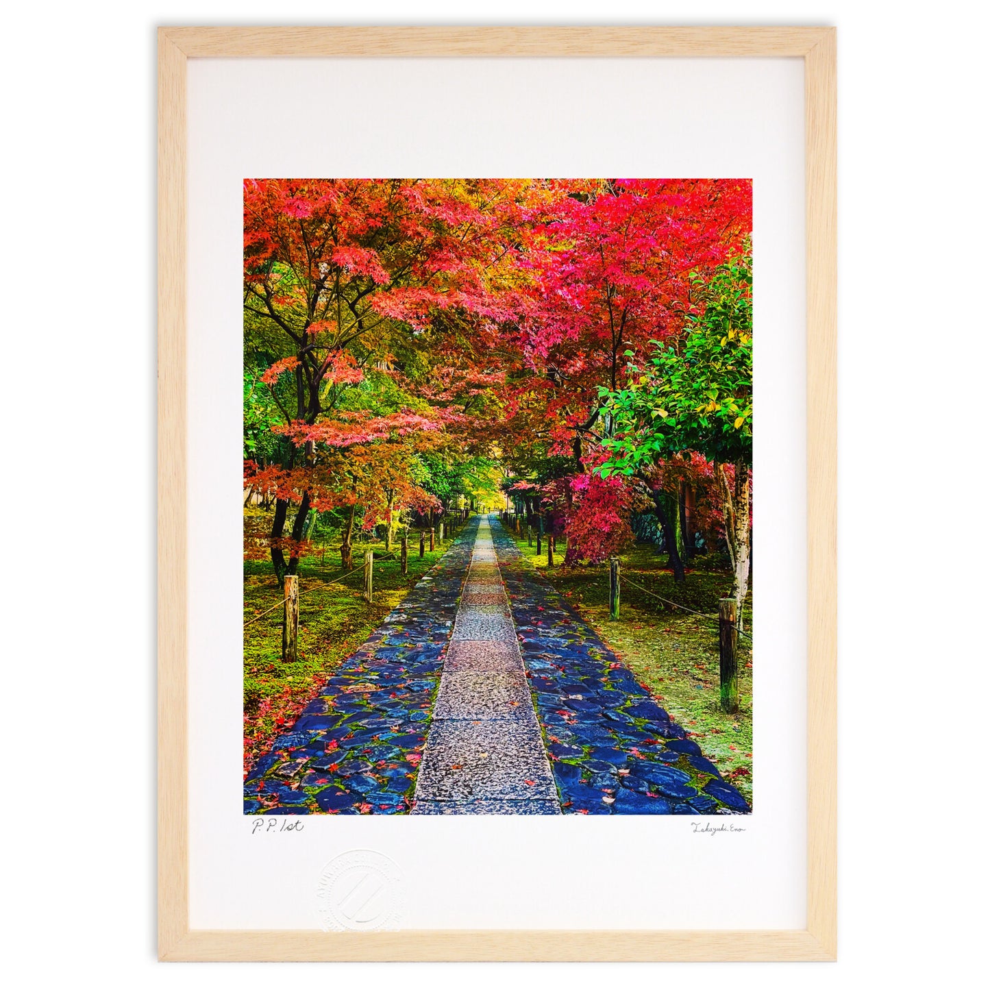 京都嵐山の紅葉風景