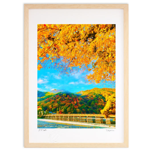嵐山渡月橋と紅葉