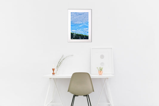 秋空に舞い上がるシャボン玉