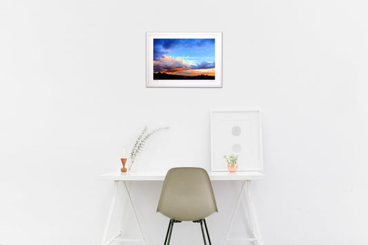 夕焼けに染まる