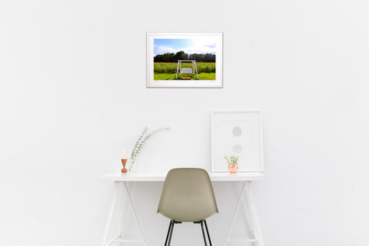 花畑とブランコ