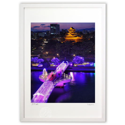 小倉城とイルミネーション