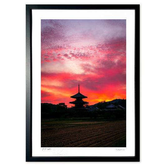 法起寺の夕景