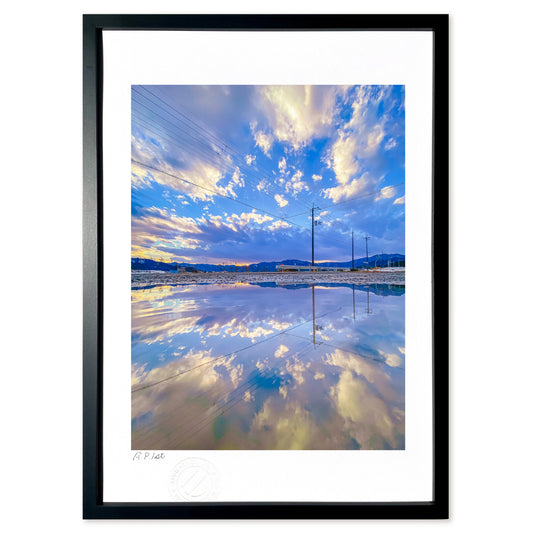 水溜まりが写す世界