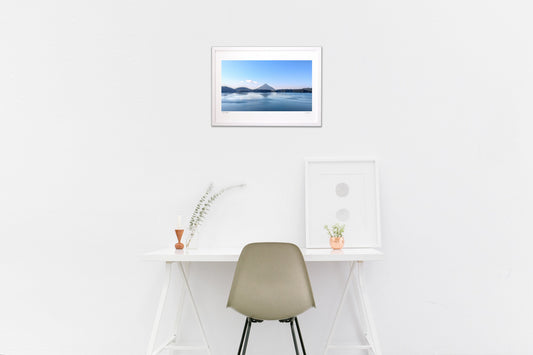 池田湖と開聞岳