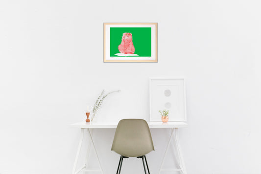 マヌルネコー遠くを見つめる