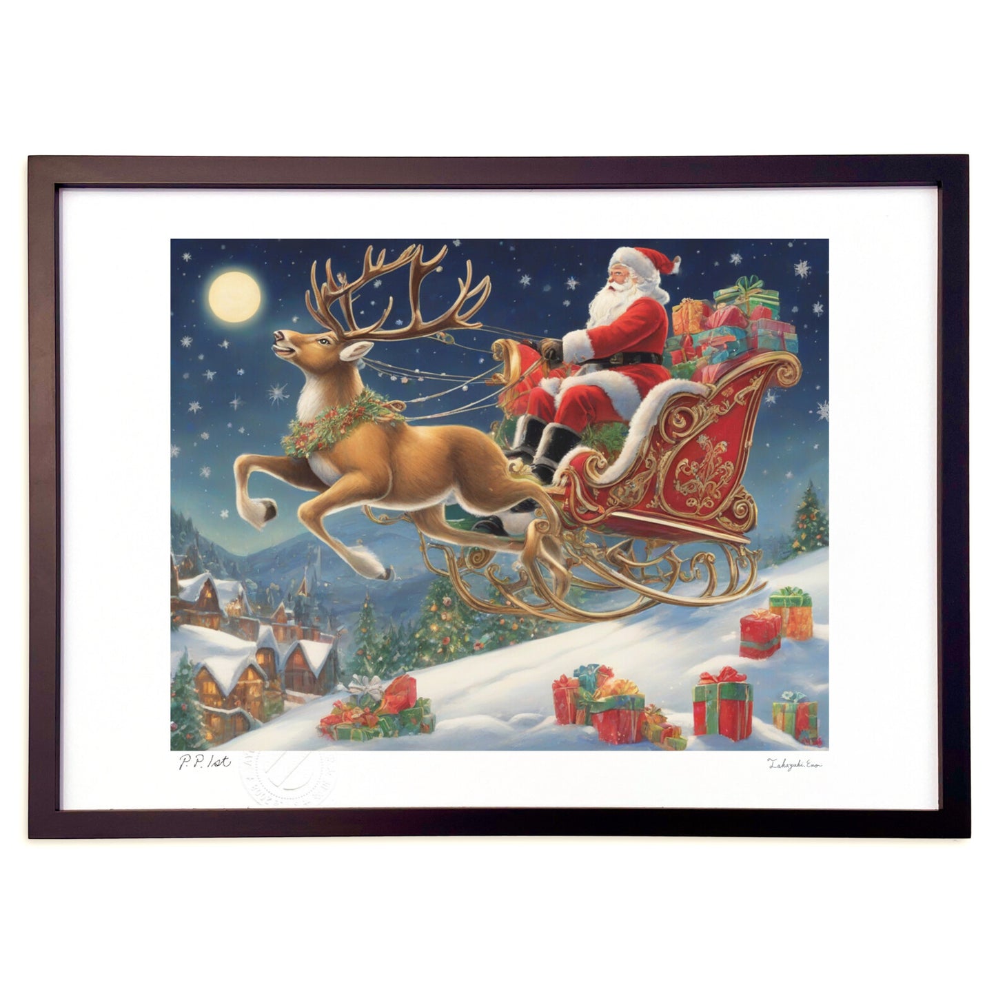 サンタのそりで