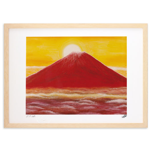 赤富士と太陽