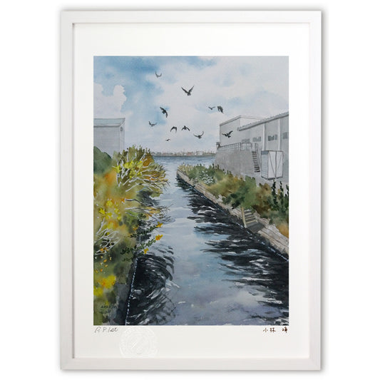 利根川に注ぐ小川